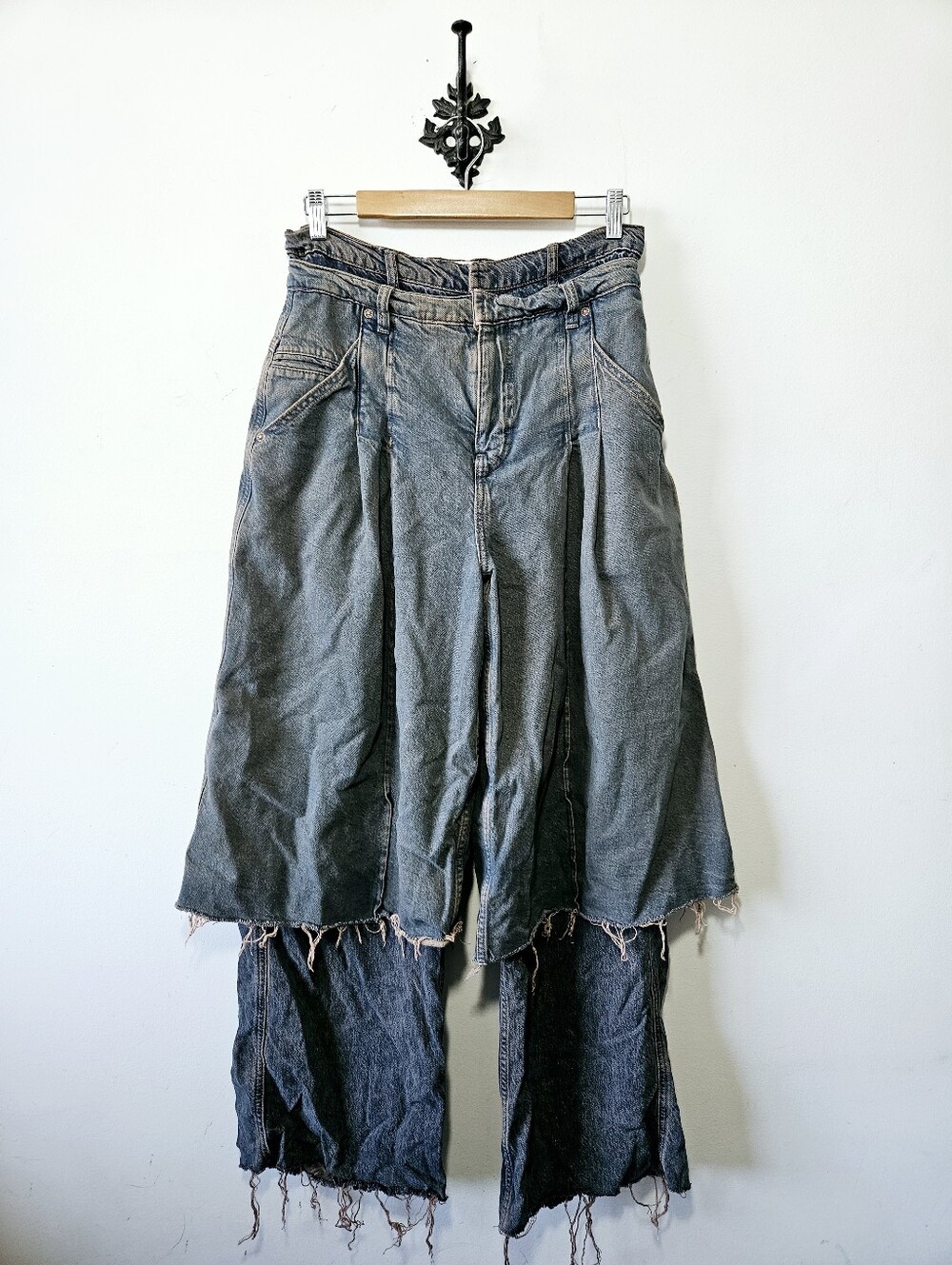 NWT Free People We The Free Nocturne Double Hem Trouser Jeans Size 28 Pants - Picture 2 of 8